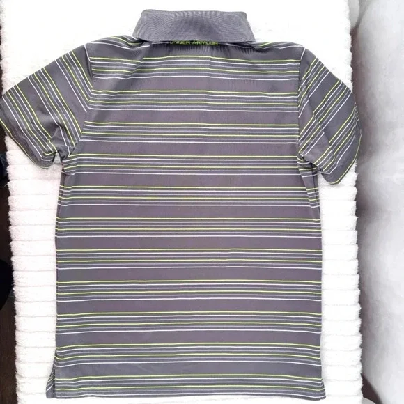 Under Armour HEATGEAR Short Sleeve Golf Polo Loose Fit Shirt Youth Medium - Picture 2 of 4